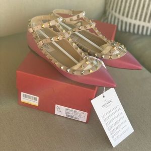 VALENTINO ROCKSTUD CAGED BALLET FLAT